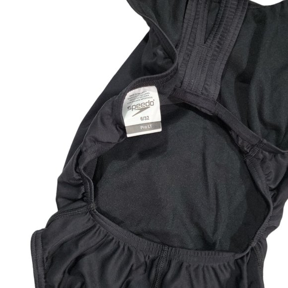Speedo Pro LT Women One-piece Black Swimsuit (Size 6/32) - Picture 4 of 5